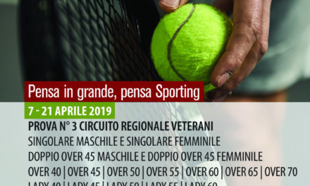 Tennis – Torneo Veterani  Sporting Village M/F – 7-21 aprile 2019