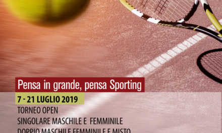 Tennis – Torneo Open Sporting Village M/F – 7-21 luglio 2019