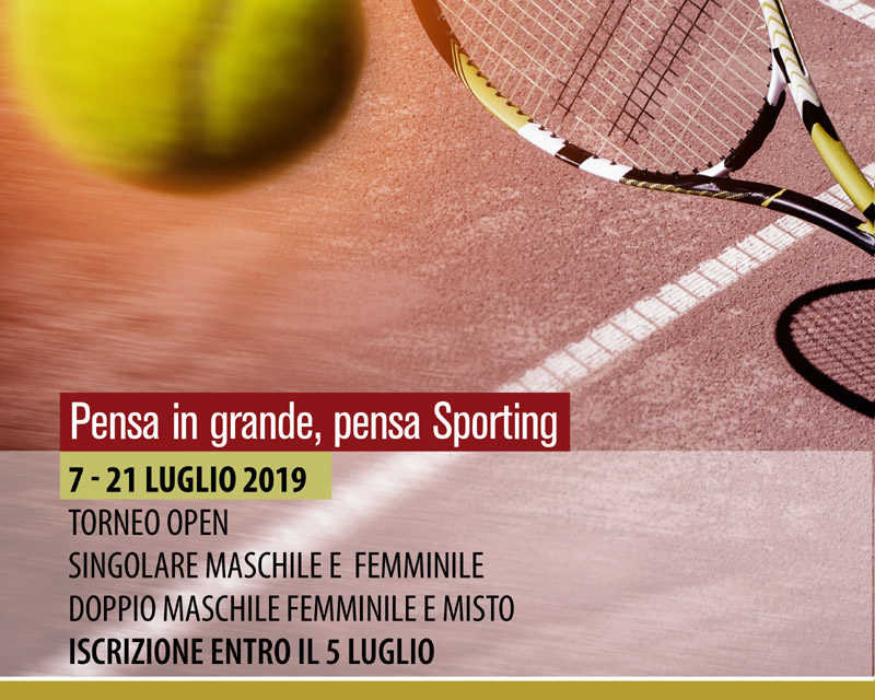 Tennis – Torneo Open Sporting Village M/F – 7-21 luglio 2019